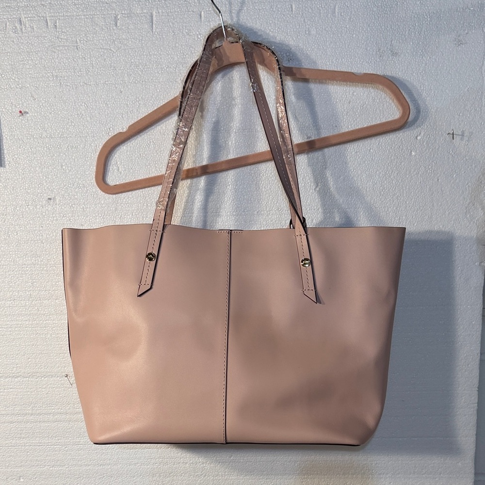 NWT J Crew Leather Elegant Pink Tote Bag